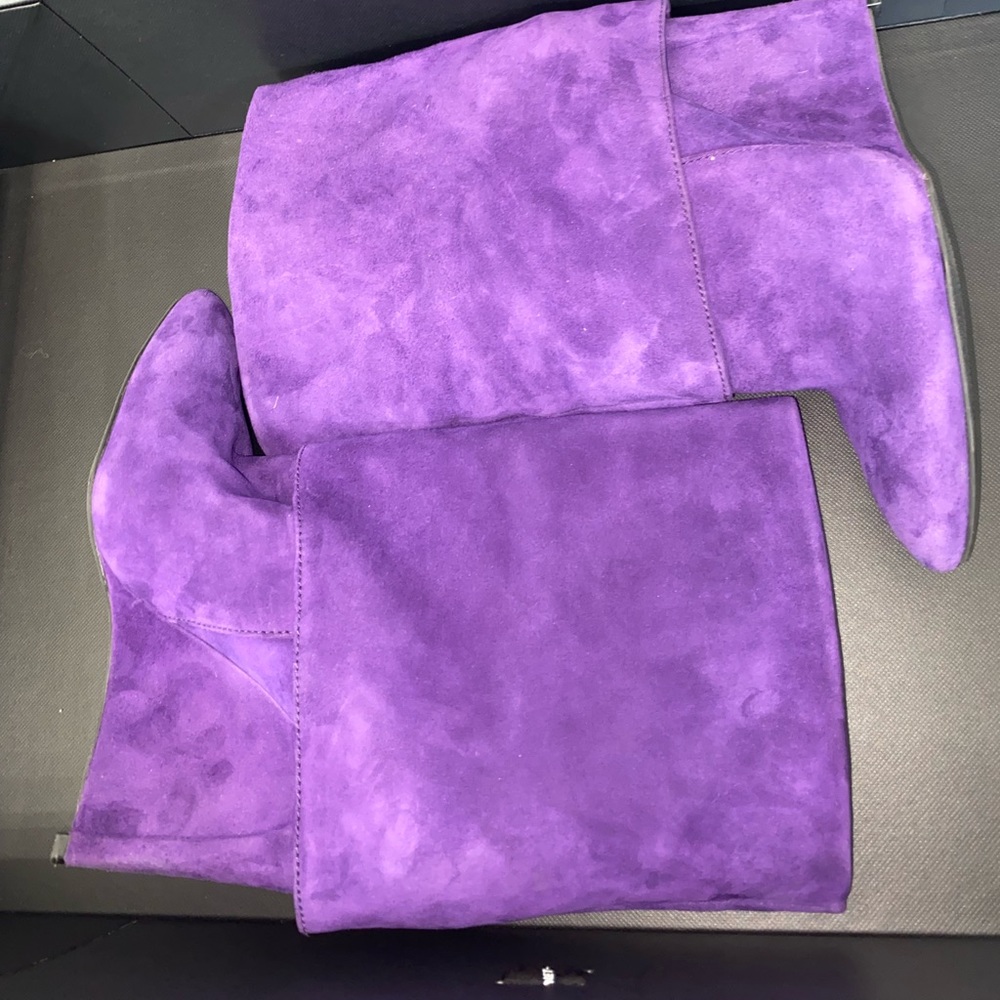 Purple Suede Boots